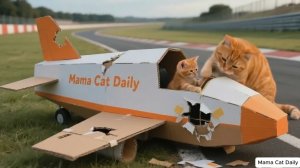 Котенок и мама кошка выигрывают в конкурсе.