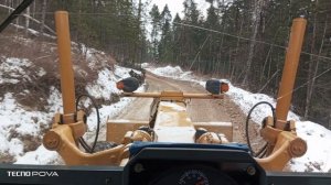 Грейдер на лесовозных дорогах,чернение.