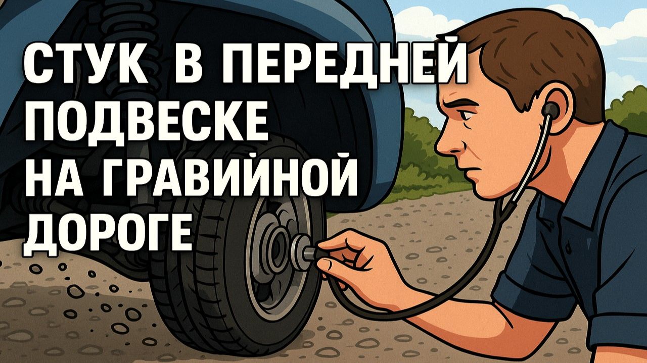 СТУК В ПЕРЕДНЕЙ ПОДВЕСКЕ НА ГРАВИЙНОЙ ДОРОГЕ