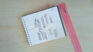 Учусь рисовать по книге. Двадцать шестой день. Город в угловой перспективе