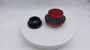 Воздушный фильтр нулевого сопротивления для детского квадроцикла с патрубком 49сс 2т красный