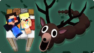 😵 БУНКЕР от ГОЛОДНОГО ЧЕРВЯ-ОЛЕНЯ 99 НОЧЕЙ в МАЙНКРАФТ! НУБИК ШЕДИ ЛЕСКА