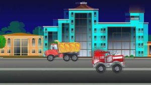 Мультики про машинки. Монстр Трак, Грузовик и Строительная техника. Приключения в пустыне.