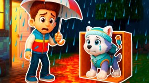 РАЙДЕР ПРИЮТИЛ БЕЗДОМНУЮ ЭВЕРЕСТ ЩЕНЯЧИЙ ПАТРУЛЬ в МАЙНКРАФТ PAW PATROL МУЛЬТИК