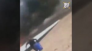 Момент крушения самолёта в Конго.