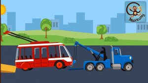 Мультик про машинки. Синий трактор, Эвакуатор, Троллейбус и Самолёт. МанкиМульт