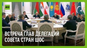 Путин проводит встречу с главами делегаций совета государств — членов ШОС
