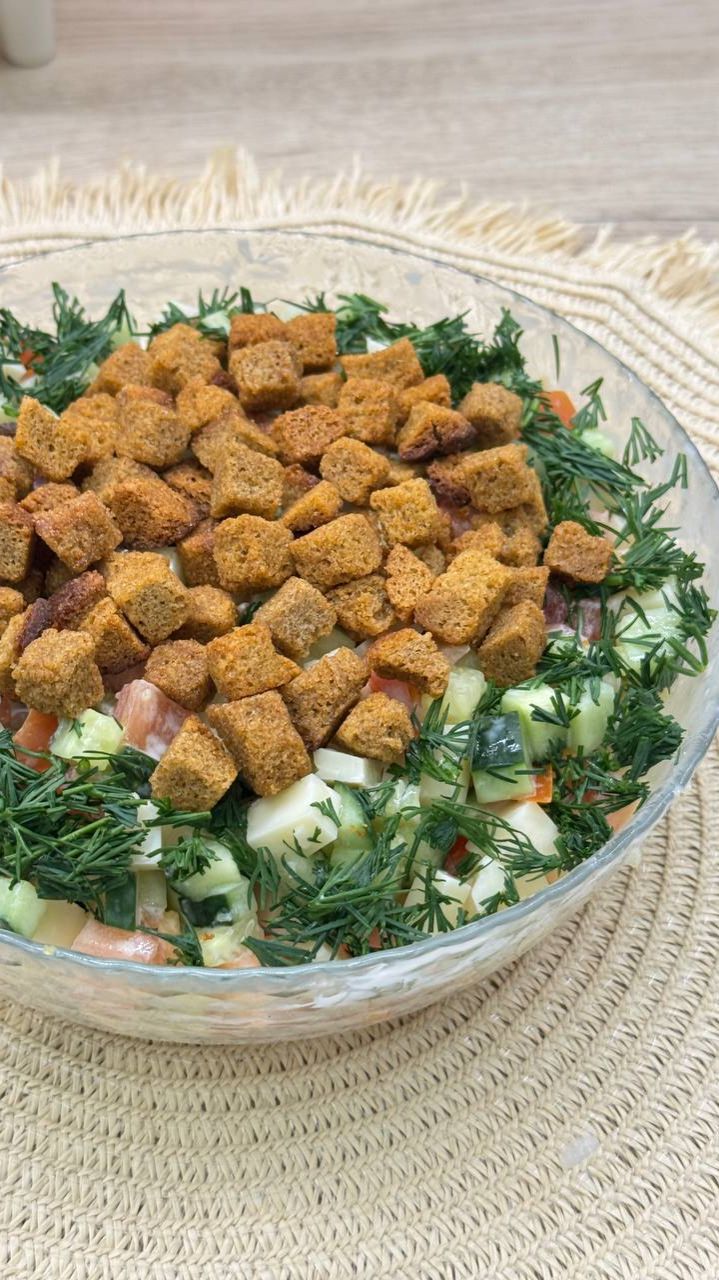 Салат студенческий «Малибу». Пять минут и готово! Сохраняйте идею