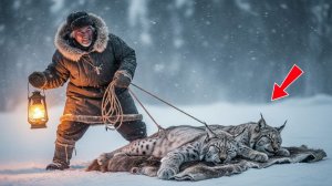 «Две рыси замерзали у его дома — одна ждала детёнышей.