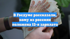 В Госдуме рассказали, кому из россиян положена 13-я зарплата