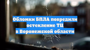 Обломки БПЛА повредили остекление ТЦ в Воронежской области