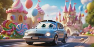 Детская песенка Катающиеся машинки мультик