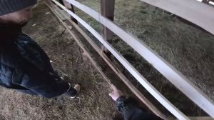 Работаем с мамой ! Кормушка под сено ! ХУТОР В ЛЕСУ №870