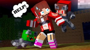 Маленькие оборотни нападают на сестру Джей Джей!  - Анимация для Майнкрафта