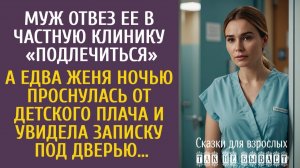 Муж отвез ее в частную клинику «подлечиться»… А едва Женя ночью проснулась от плача и нашла записку…