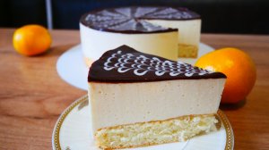Новогодний торт ПТИЧЬЕ МОЛОКО с мандариново-лимонным вкусом и ароматом