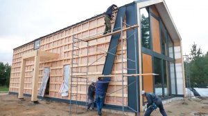 Дом из вертикального бруса ,от начала до конца.