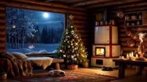 Новый Год в Русской Деревне. Зима, Уют, КАМИН  Часть1