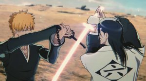 Ичиго против Бьякуи (1 часть боя) (Кадры из аниме и игры Bleach Rebirth of Souls)