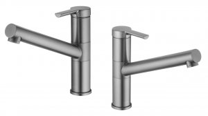 Распаковка смесителя для кухни Swedbe Selene в цвете графит 7042GT