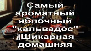 Самый ароматный яблочный _"кальвадос"_ 🥂Шикарная домашняя настойка.