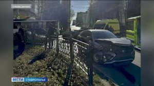 В Ставрополе авария вызвала затор на дороге