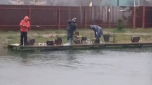 Зарыбление водоёма. Дождь идёт форель клюёт.