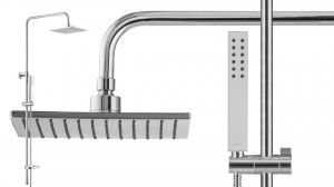 Распаковка семейного душа с верхним подключением и квадратным верхним душем Swedbe Calypso 5066