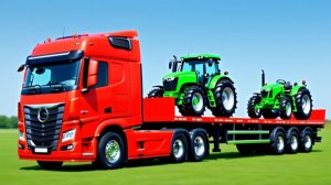 Разноцветные Грузовики и Трактора для Детей! Мультики про Машинки — Катаемся на разноцветных тачках