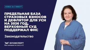Предельная база страховых взносов, дефлятор для УСН. Новости законодательства – выпуск 20.11.2025