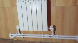Сделал пластиковое отопление . Однотрубную систему - систему Ленинградку .