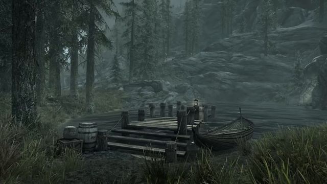 Skyrim - Music & Ambience - Rainy Night [10 Hours] смотреть онлайн