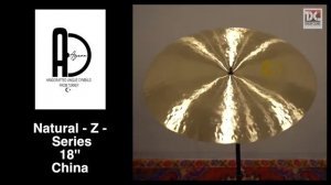 AGEAN CYMBALS NATURAL Z 18 CHINA