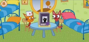 Три Кота Мультфильм Игра Прививка для котят.