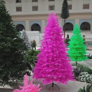 Искусственная ель "Фэнтези фуксия" литая хвоя