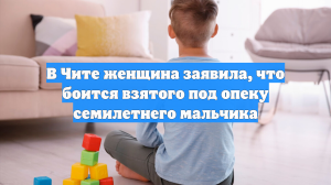 В Чите женщина заявила, что боится взятого под опеку семилетнего мальчика