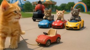 Котенок и электромобиль.