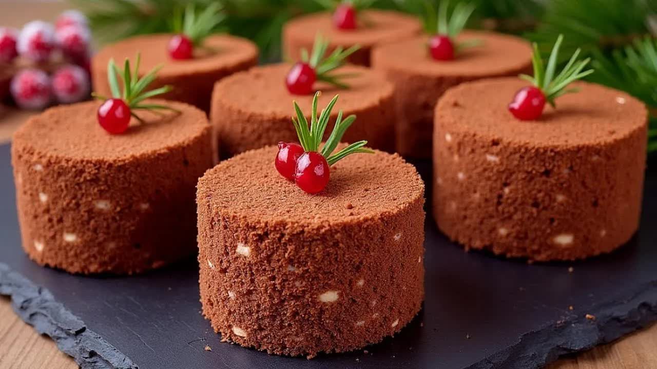 Шикарный Новогодний ДЕСЕРТ! НОВОГОДНИЕ ПИРОЖНЫЕ С вишневой НАЧИНКОЙ. ПРАЗДНИЧНАЯ ВЫПЕЧКА.