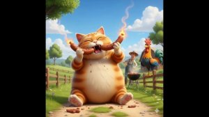 Сказка: ПЕТУХ, КОТ И БОЛЬШАЯ РЫБА