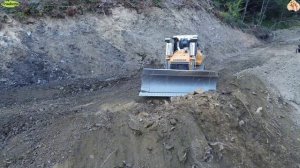 Строительство, срезаем горный склон, обзор