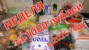 КАК ПРОЖИТЬ НЕДЕЛЮ НА 1000 рублей в 2025 году