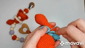 Держатель для пустышек/грызунков. Мастер класс крючком Сборка.