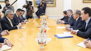 Министр МИД С.В.Лавров с Министром иностранных дел Пакистана М.И.Даром, Москва, 18 ноября 2025