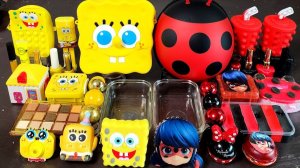 АСМР Спанч Боб и Леди Баг смешивают Веселые Слаймы, Видео ASMR