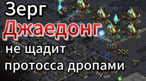 Старкрафт PvZ - Зерг Jaedong vs протосс Pure. Отличные дропы и огромные битвы в Старкрафт Брудвар