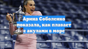 Арина Соболенко показала, как плавает с акулами в море