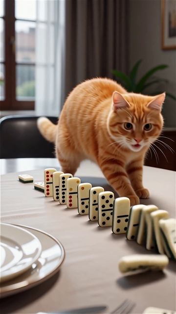 Кот и домино