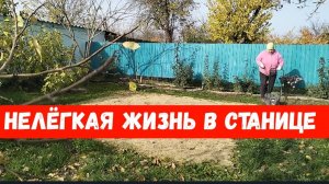 #126🏡Как же не легко одной в станице/Кошу траву в ноябре/Домашняя шаурма
