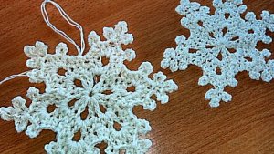 Снежинка крючком
