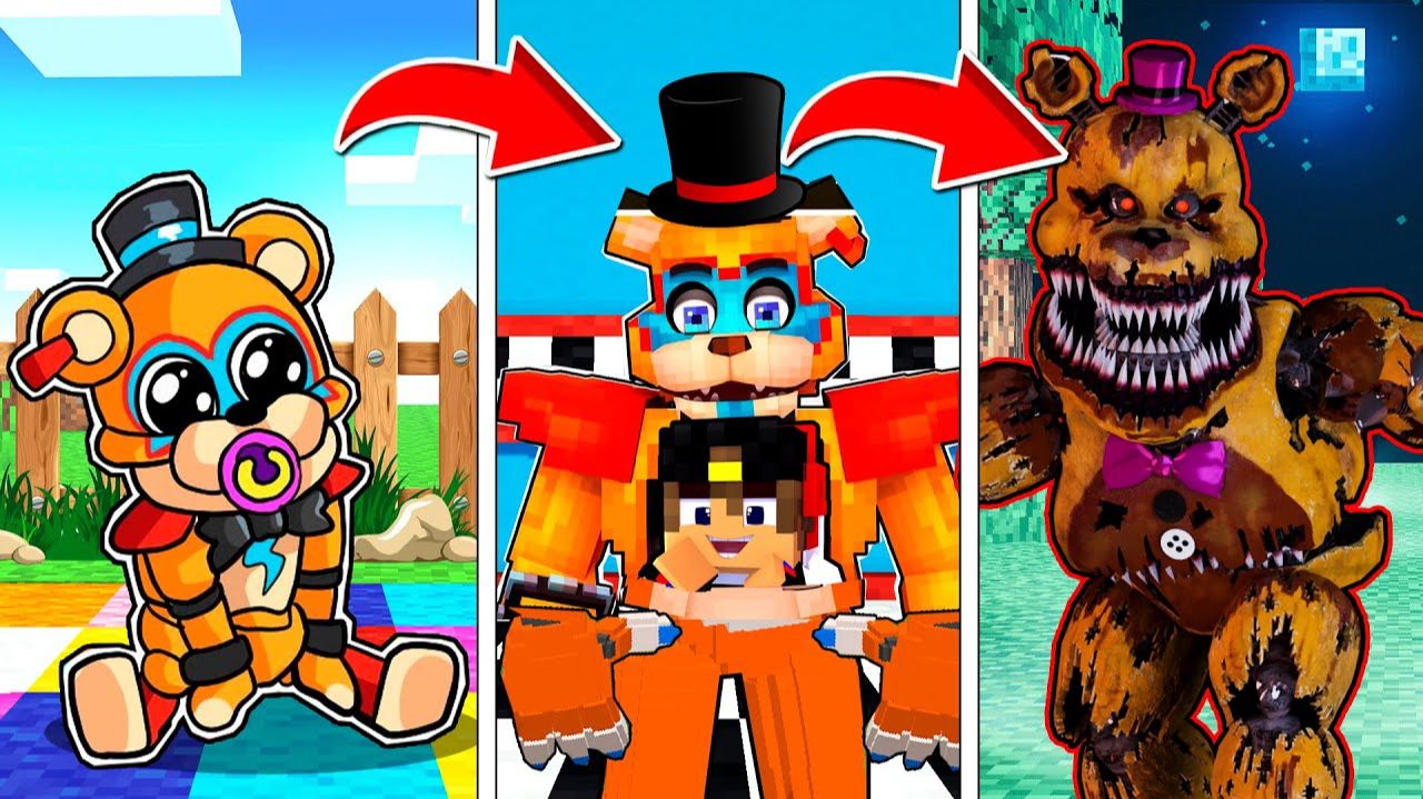 ЖИЗНЬ АНИМАТРОНИКА ФРЕДДИ от ДЕТСТВА до СТАРОСТИ в МАЙНКРАФТ ВИДЕО ТРОЛЛИНГ MINECRAFT Евгенбро смотреть онлайн